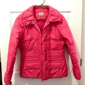 Lacoste Pink Puffer Jacket